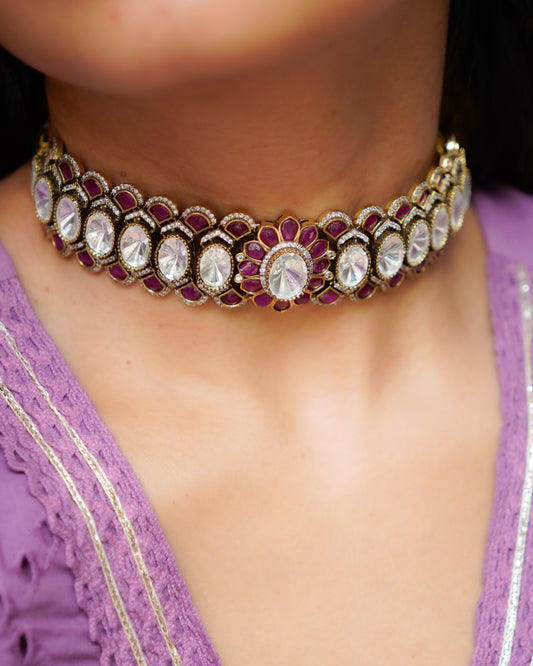 ZIKHIN- Maharani Splendor Elegant Choker Set