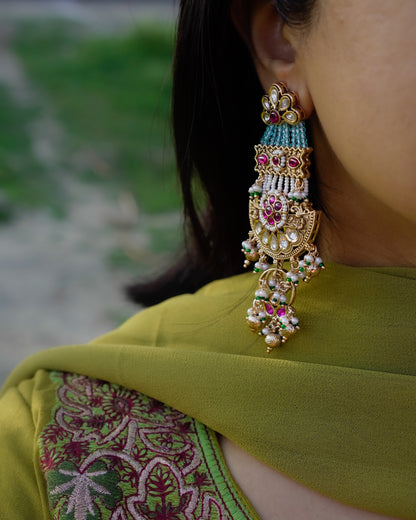 ROOP- Mughal Garden Jharoka Earrings