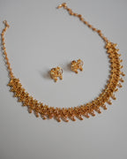 ORO-Gold Necklace with Earrings