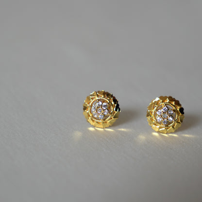 ORO-Floral Love Stud Earrings