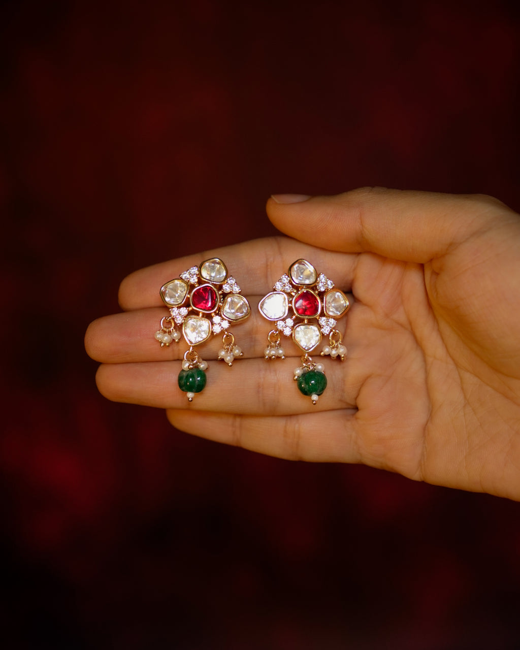 ROOP- Royal Heirloom Kundan Choker Set – Ruby & Emerald Edition