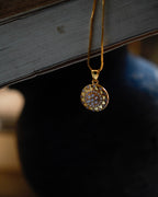 ORO- Classic Gold-Plated Pendant Set with Earrings