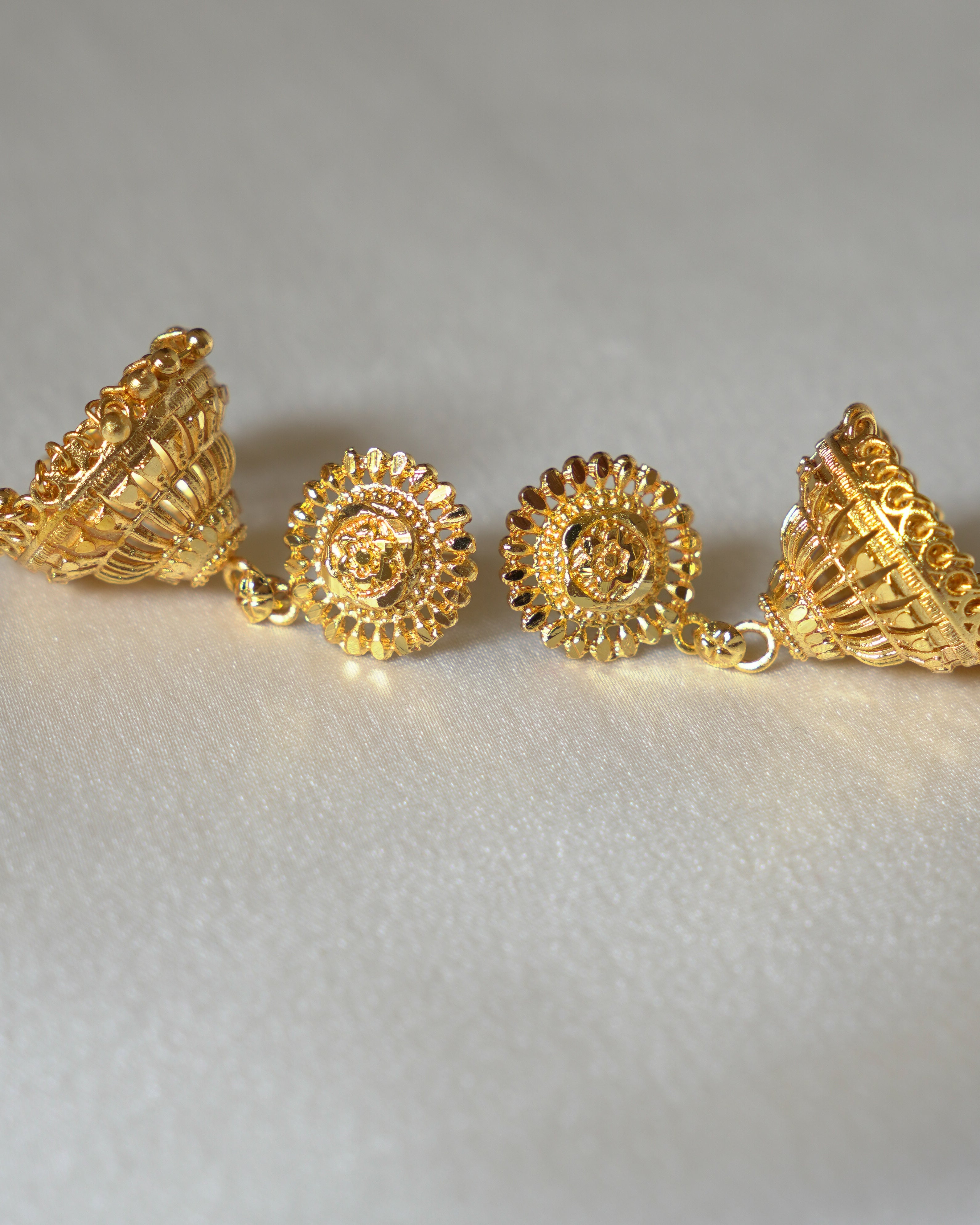 ORO- Luxurious Gold Jhumka Earrings