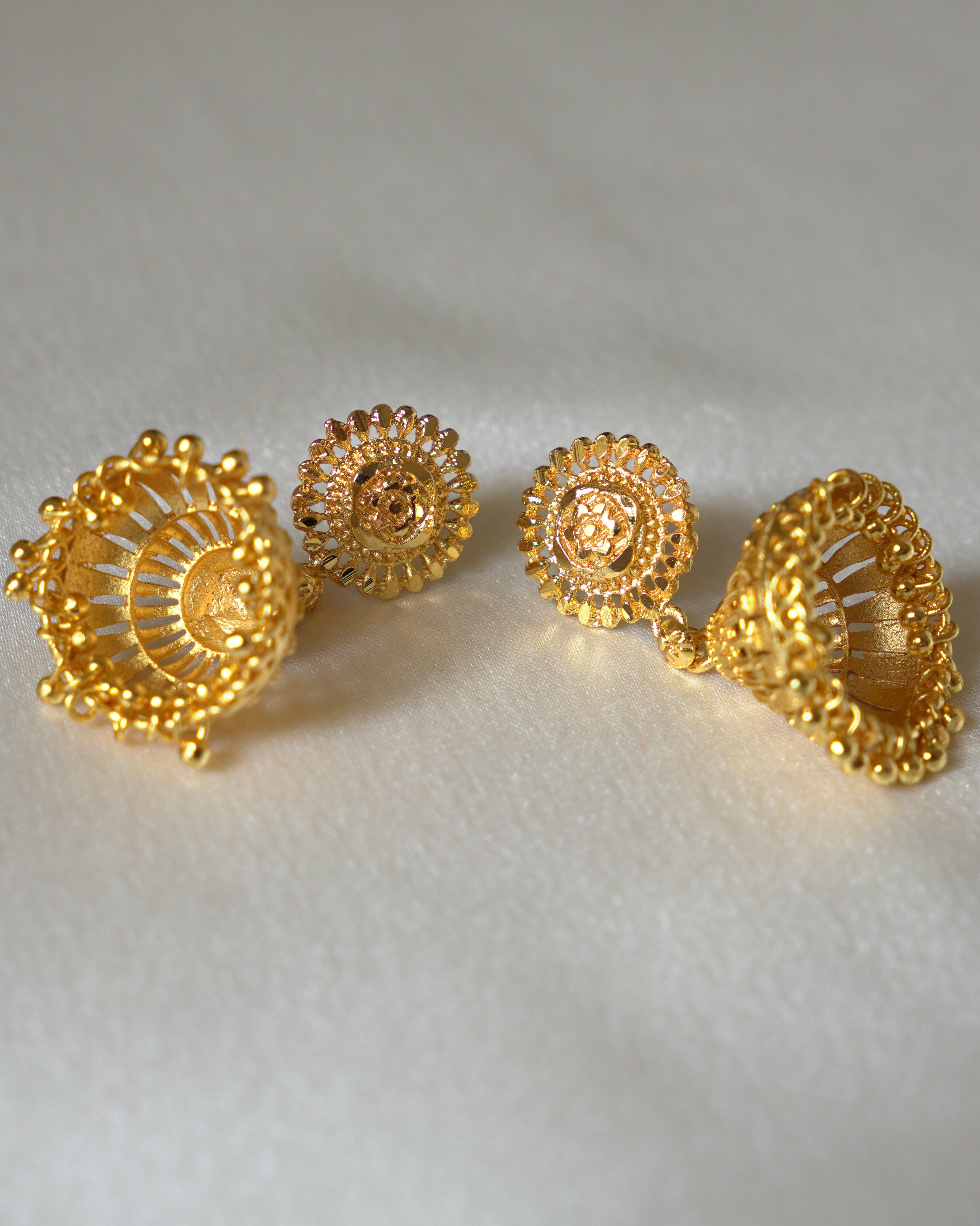 ORO- Luxurious Gold Jhumka Earrings