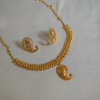 ORO-Splendid Intricate Gold Necklace Set