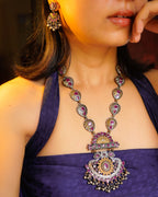 Anassa-Peacock Motif Long Necklace Set