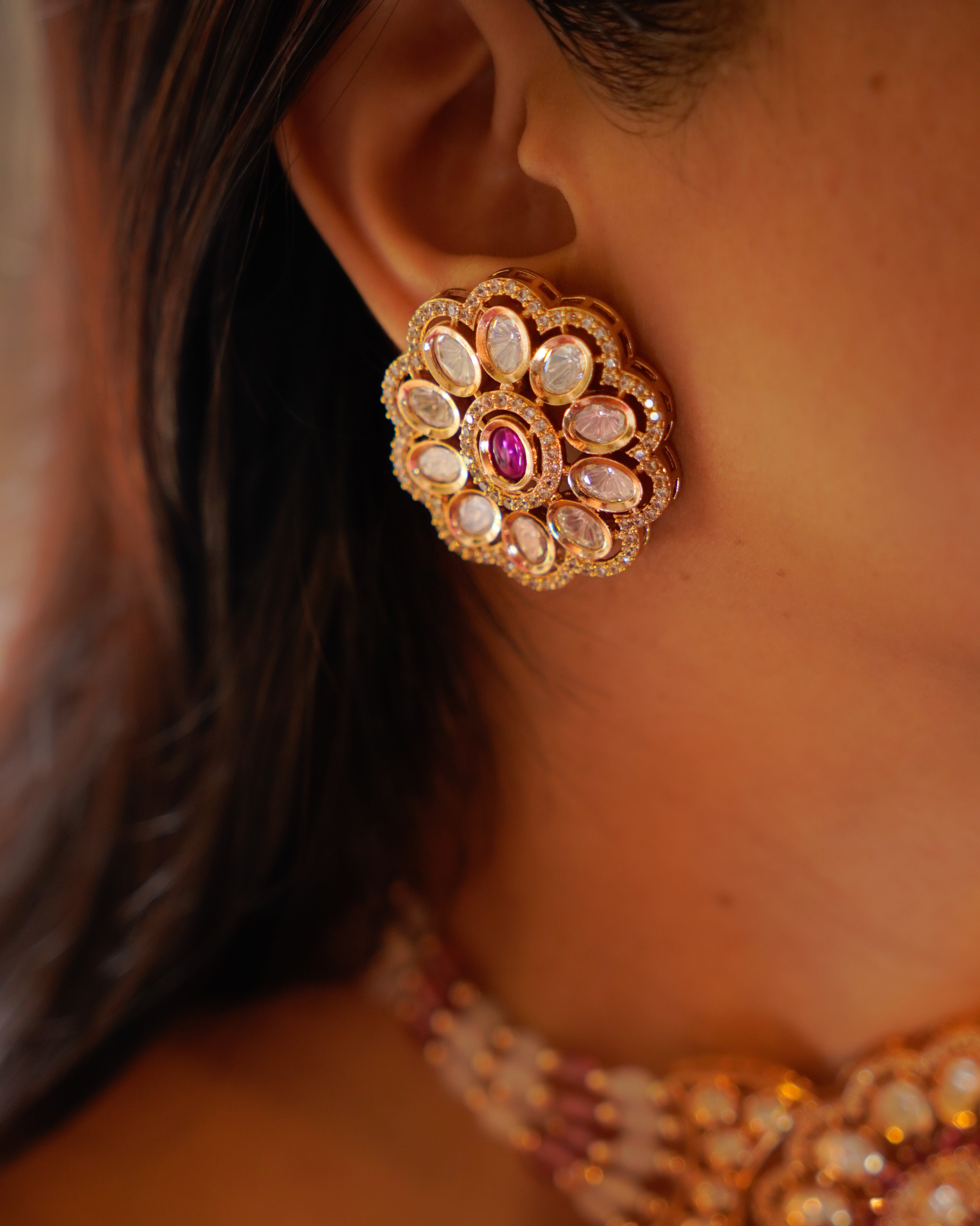 ROOP- Royal Ruby Kundan Choker Set