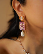 ROOP- Pink Pearl Pendant Necklace Set