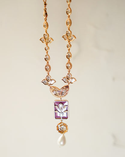 ROOP- Pink Pearl Pendant Necklace Set