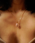 ORO- Intricately Designed Gold-Plated Pendant & Earring Set