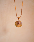 ORO- Intricately Designed Gold-Plated Pendant & Earring Set