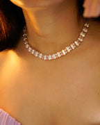 ZIKHIN- Pink Crazy Cocktail Party Necklace & Earrings Set