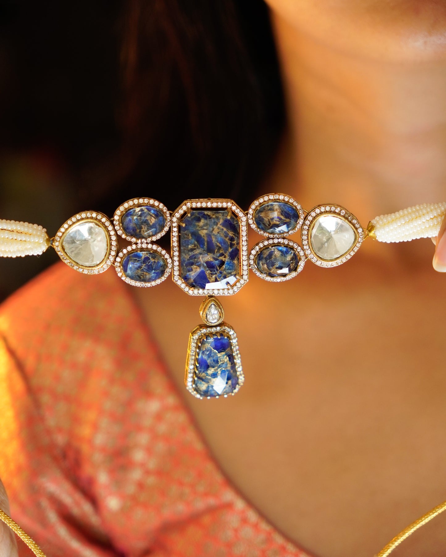 ZIKHIN- Royalty Necklace Choker Set
