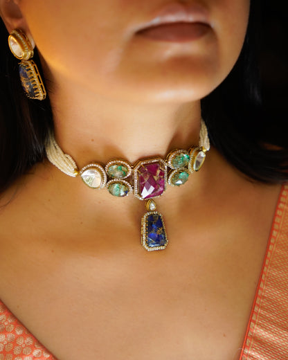 ZIKHIN- Royalty Necklace Choker Set