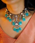 ZIKHIN- Royal Queen Kundan Necklace Set