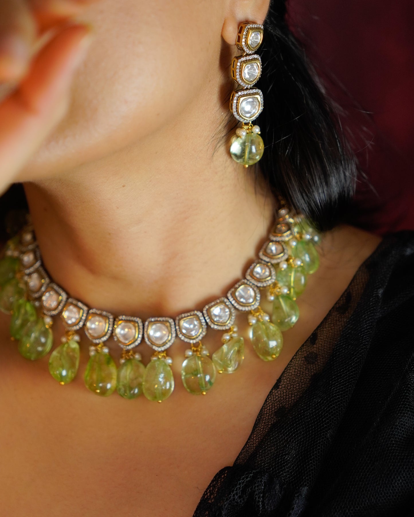 ZIKHIN- Exquisite Jewelry Set with Beads and Pearls