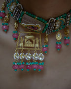 ZIKHIN- Beautiful Palki Stonework Kundan Choker Set