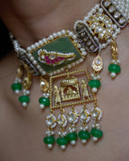 ZIKHIN- Beautiful Palki Stonework Kundan Choker Set