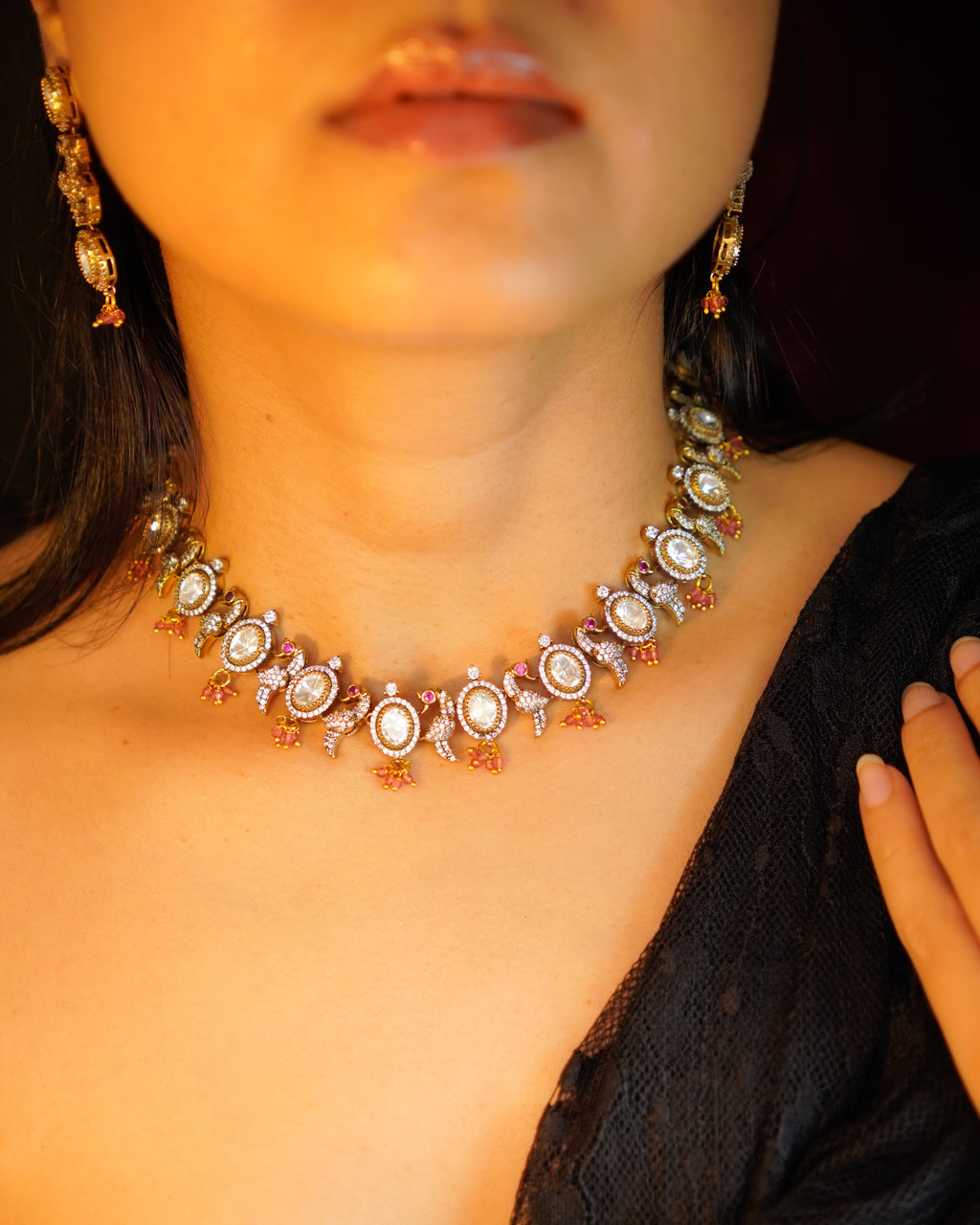 ZIKHIN- Peacock Motif Necklace