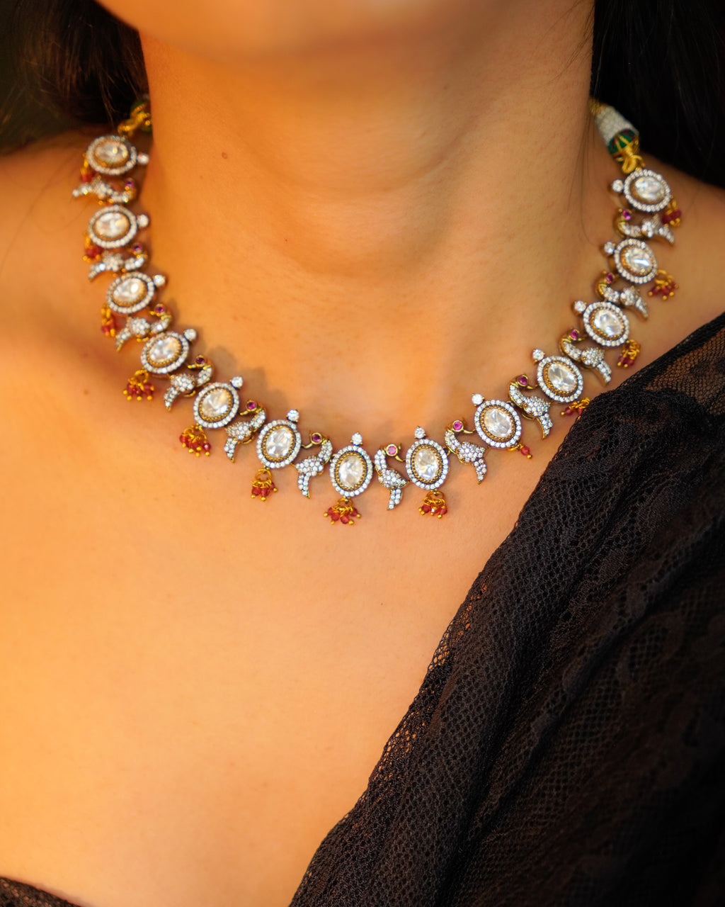 ZIKHIN- Peacock Motif Necklace