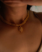 ORO-Alluring Gold Necklace Set