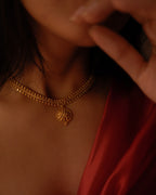 ORO-Alluring Gold Necklace Set