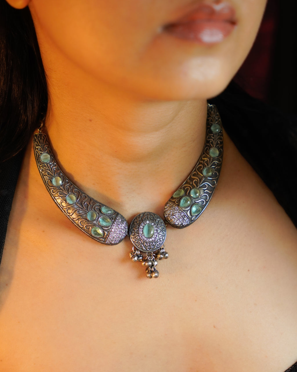 Anassa -Floral Folk Necklace Set