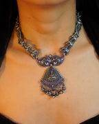 Anassa- Rani colour Lotus Devi Long Necklace Set