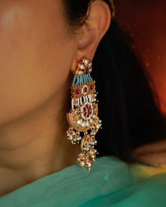 ROOP- Mughal Garden Jharoka Earrings