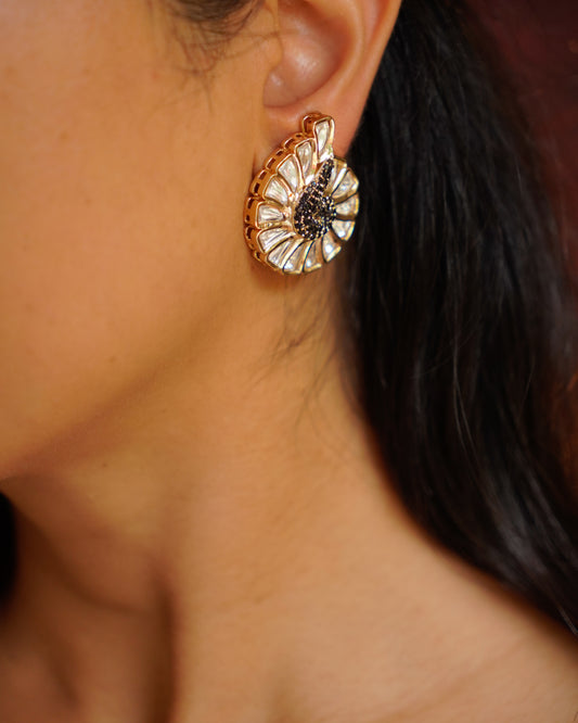 ROOP- Peacock Drama Kundan Studs