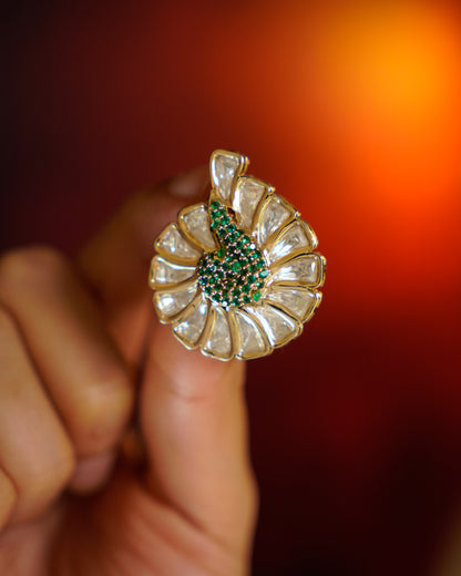 ROOP- Peacock Drama Kundan Studs