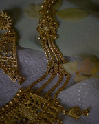 ORO-Opulent Floral Gold Necklace Set