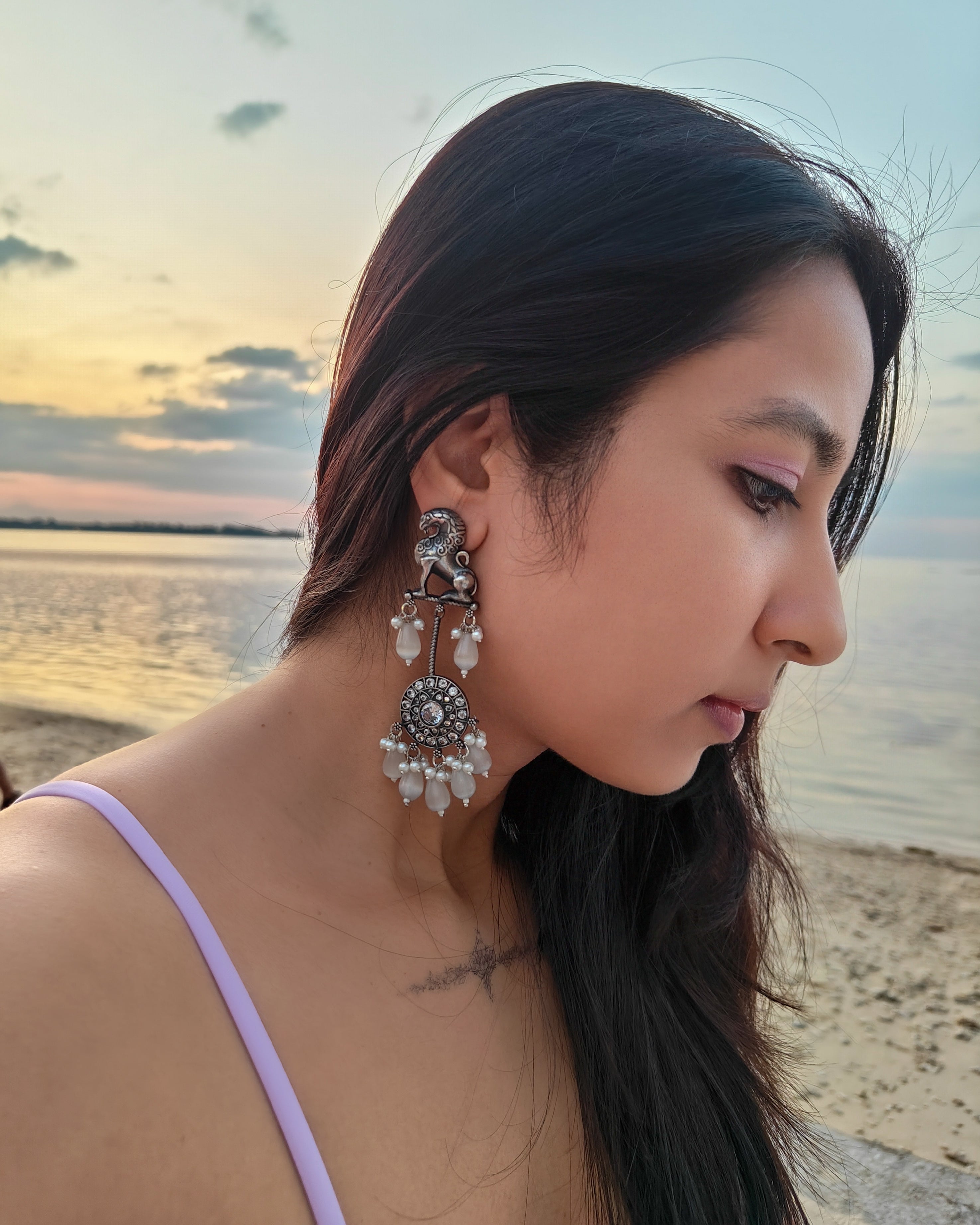 Anassa-Exquisite Carved Beaded Earrings