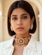 ROOP- Royal Ruby Kundan Choker Set