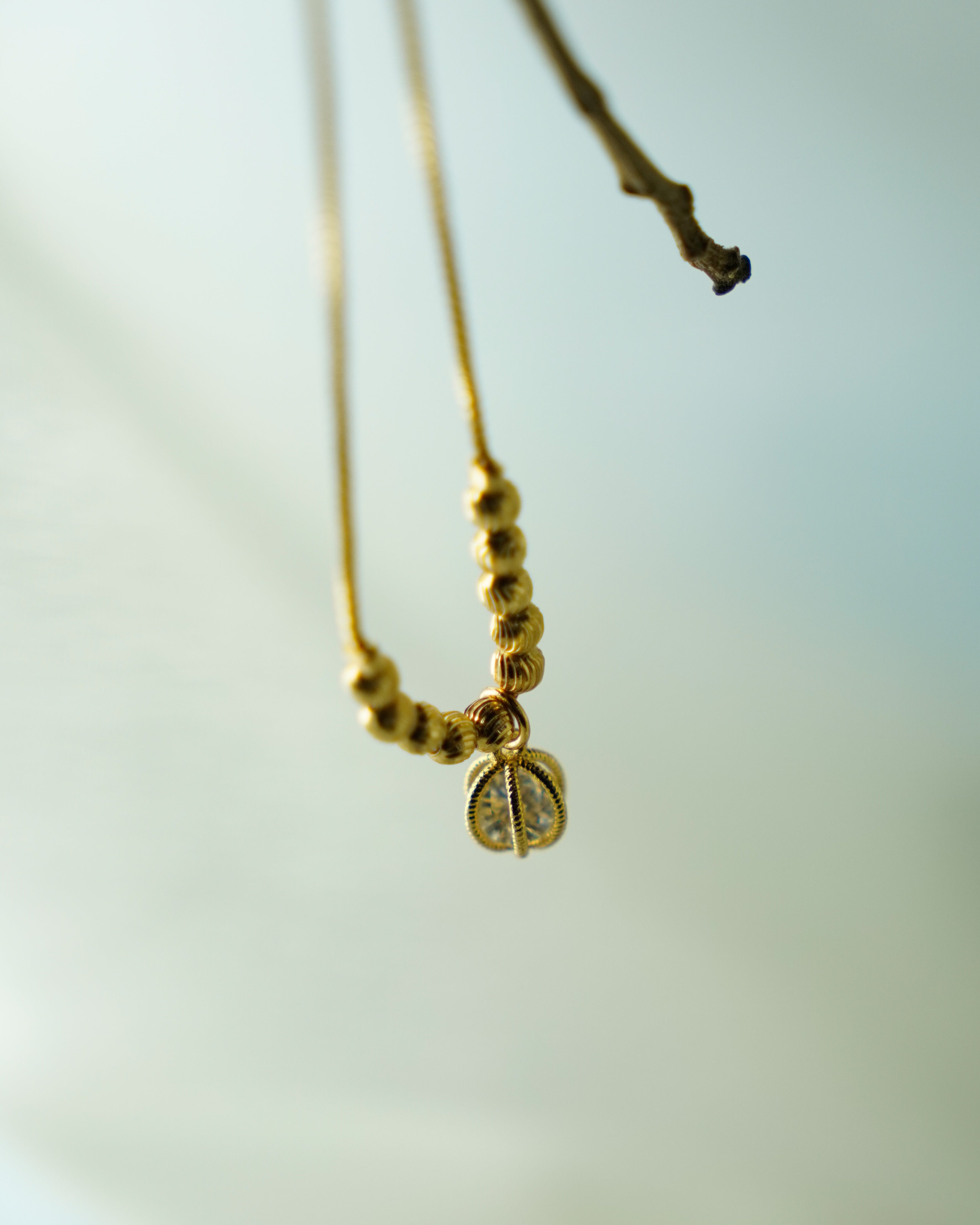 FLORA- American Diamond Pendant Necklace