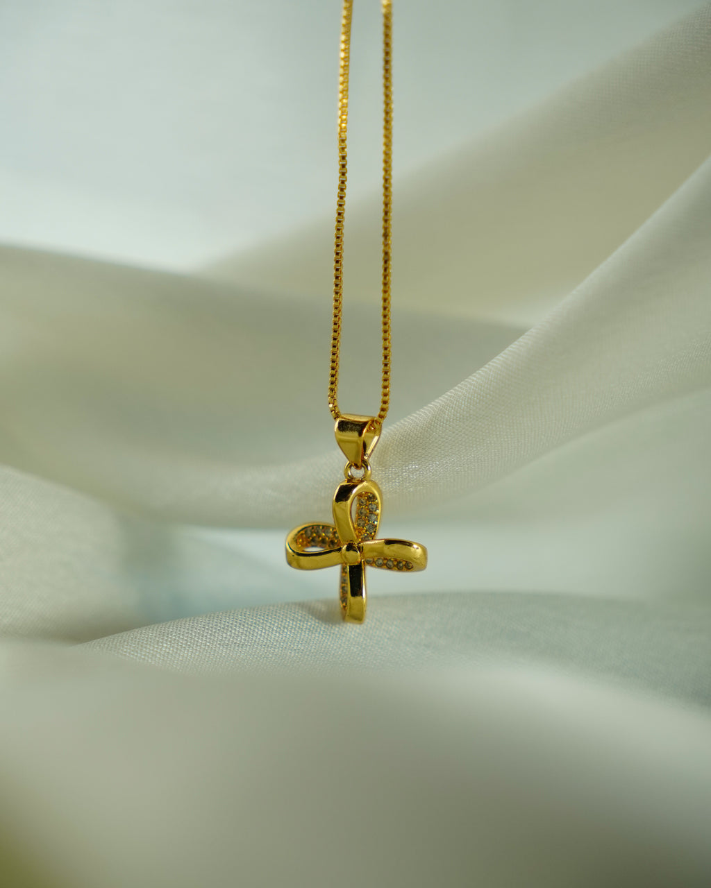FLORA-  Bow Pendant Set with Earrings