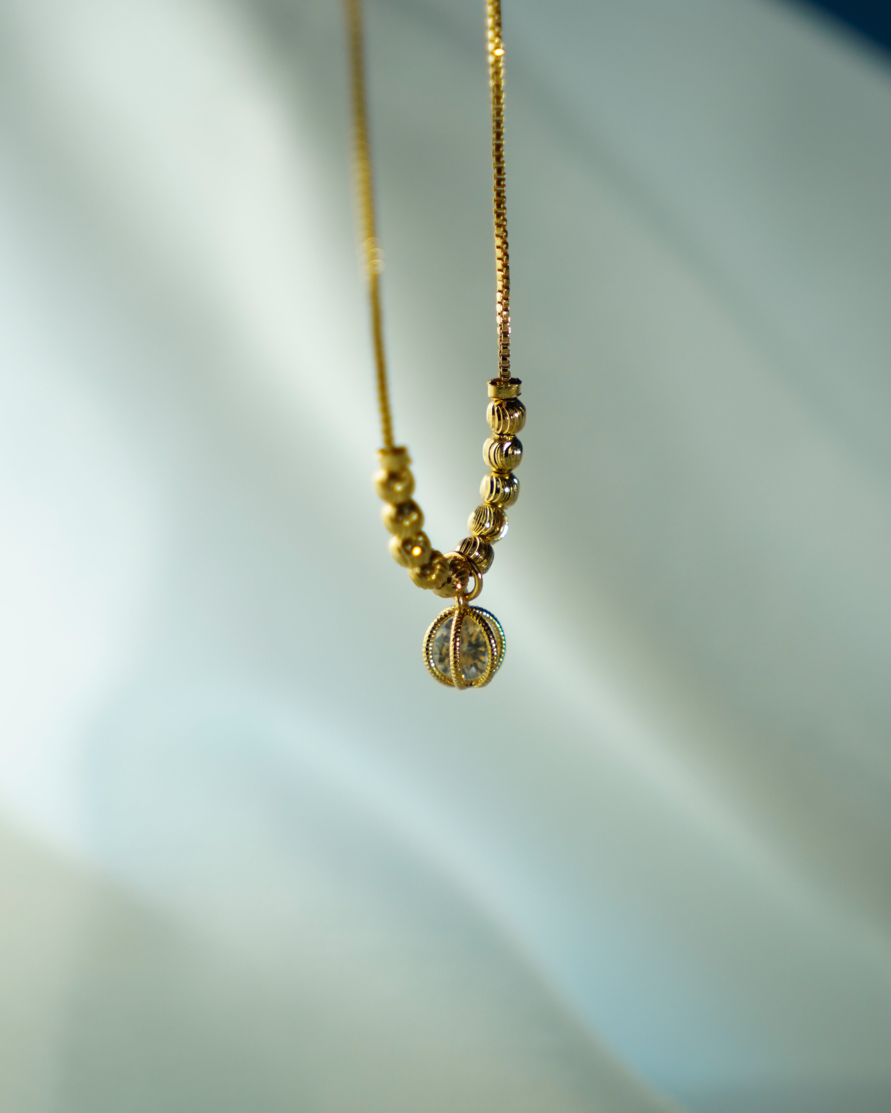 FLORA- American Diamond Pendant Necklace