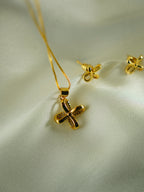 FLORA-  Bow Pendant Set with Earrings