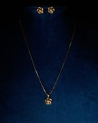 FLORA- Pretty Flower Gold Plated Pendant Set