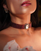 ZIKHIN- Elegant Diva Choker Necklace With Matching Earrings