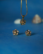 FLORA- Pretty Flower Gold Plated Pendant Set