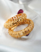ORO- Floral Gold Bangles-Intricate Everyday Luxe