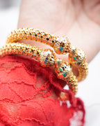 ORO-Textured Gold Bangles with Classic Detailing