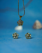 FLORA- Pretty Flower Gold Plated Pendant Set