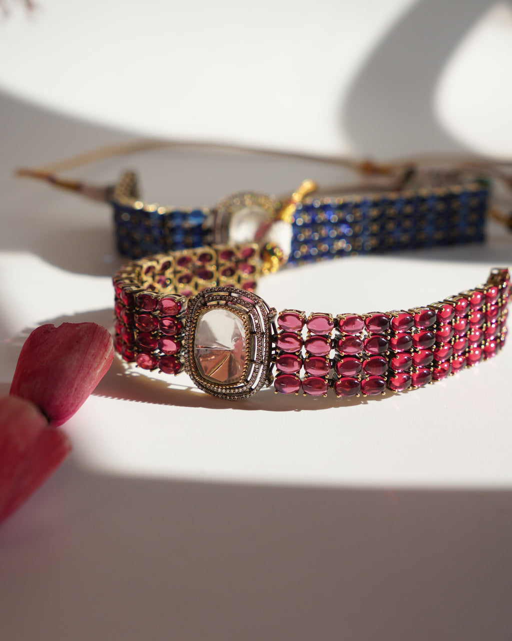 ZIKHIN- Elegant Diva Choker Necklace With Matching Earrings