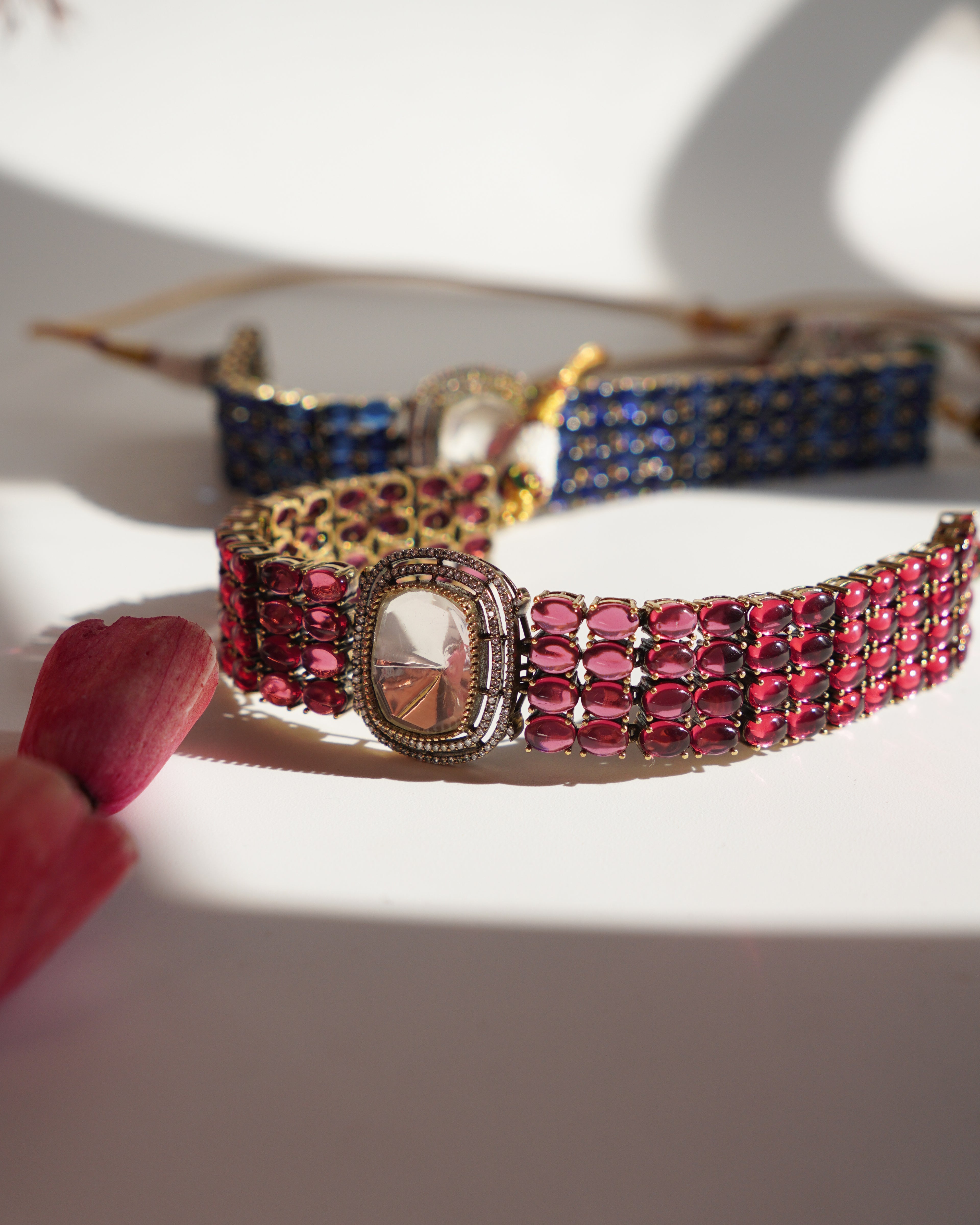 ZIKHIN- Elegant Diva Choker Necklace With Matching Earrings