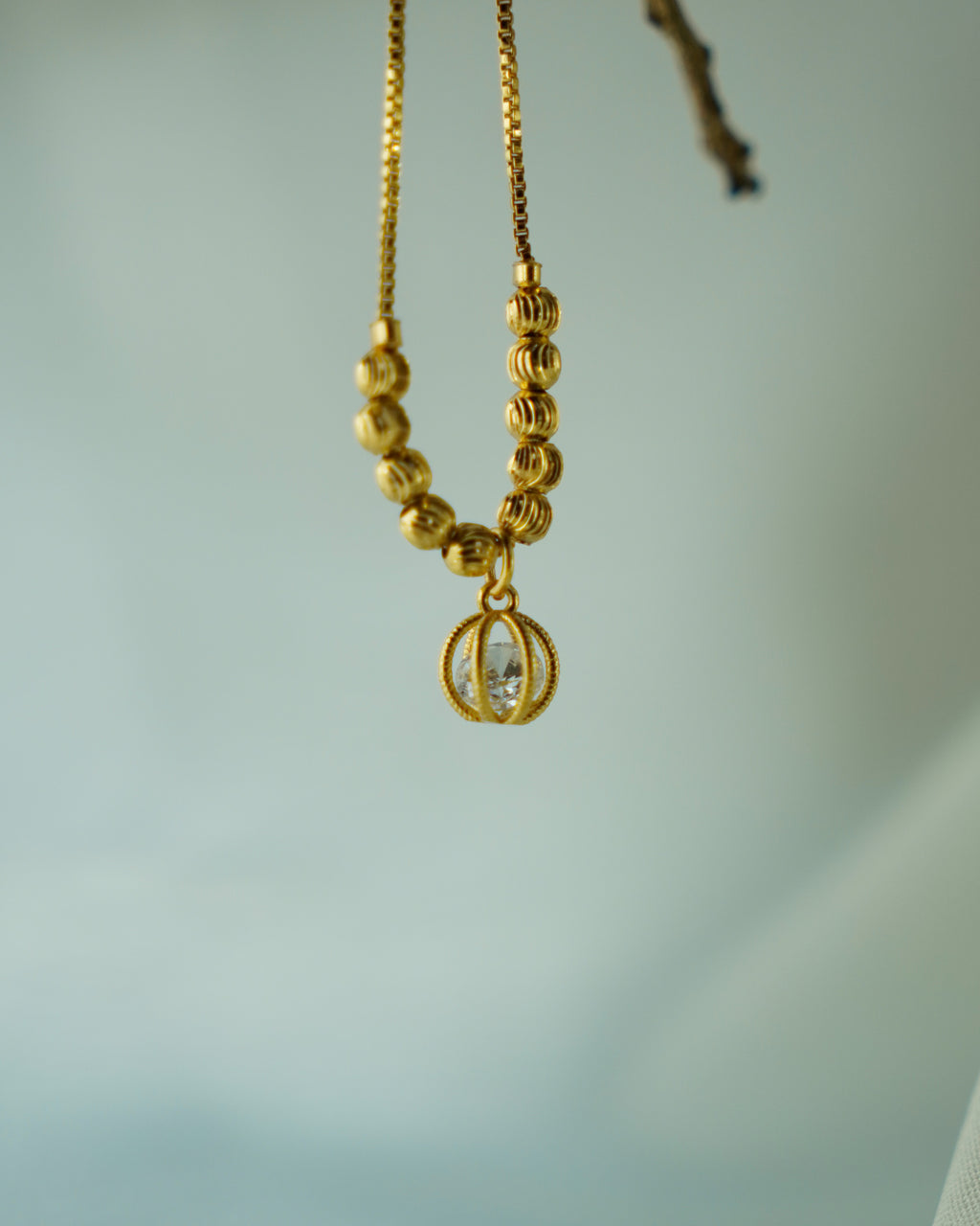 FLORA- American Diamond Pendant Necklace