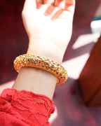 ORO- Floral Gold Bangles-Intricate Everyday Luxe
