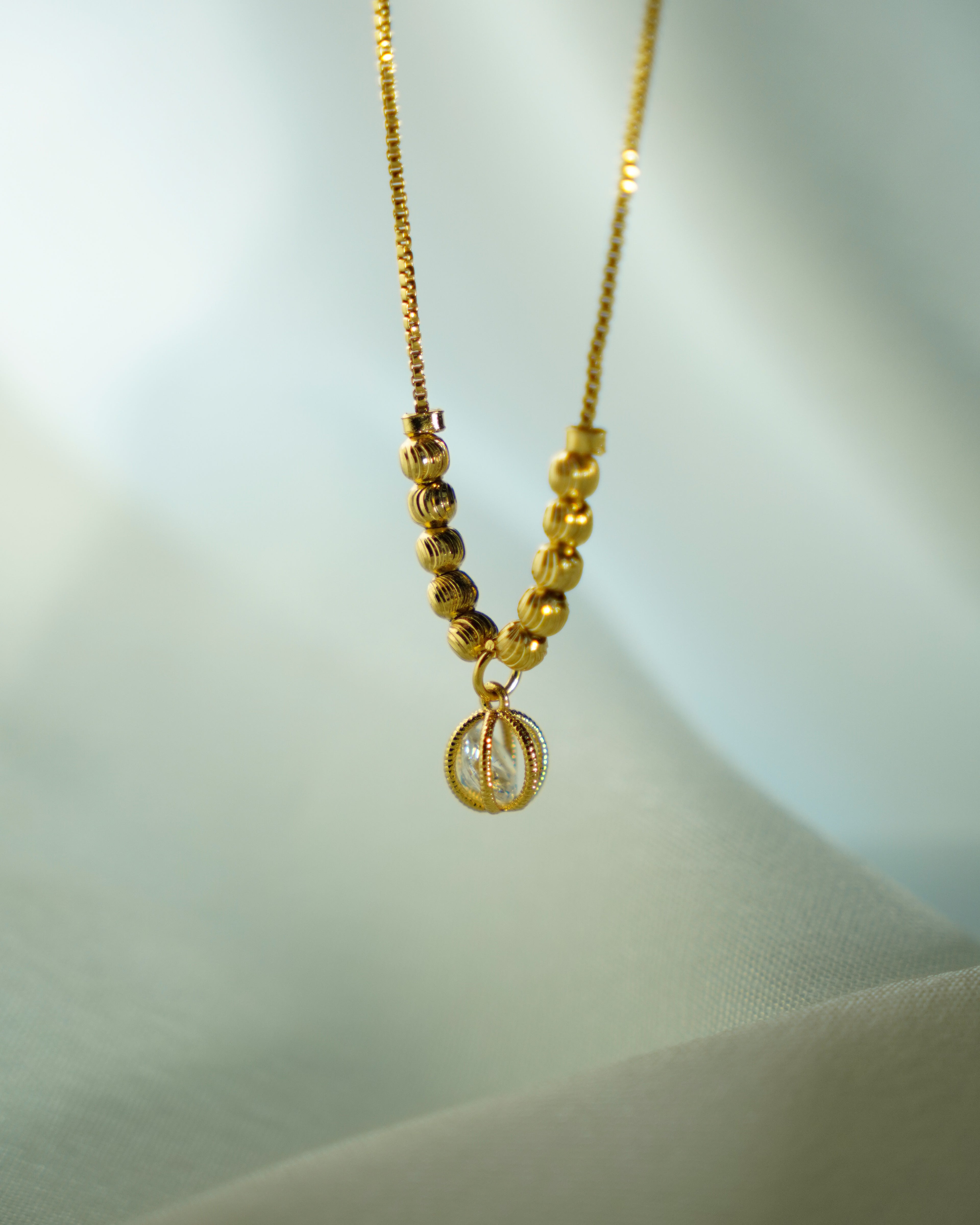 FLORA- American Diamond Pendant Necklace