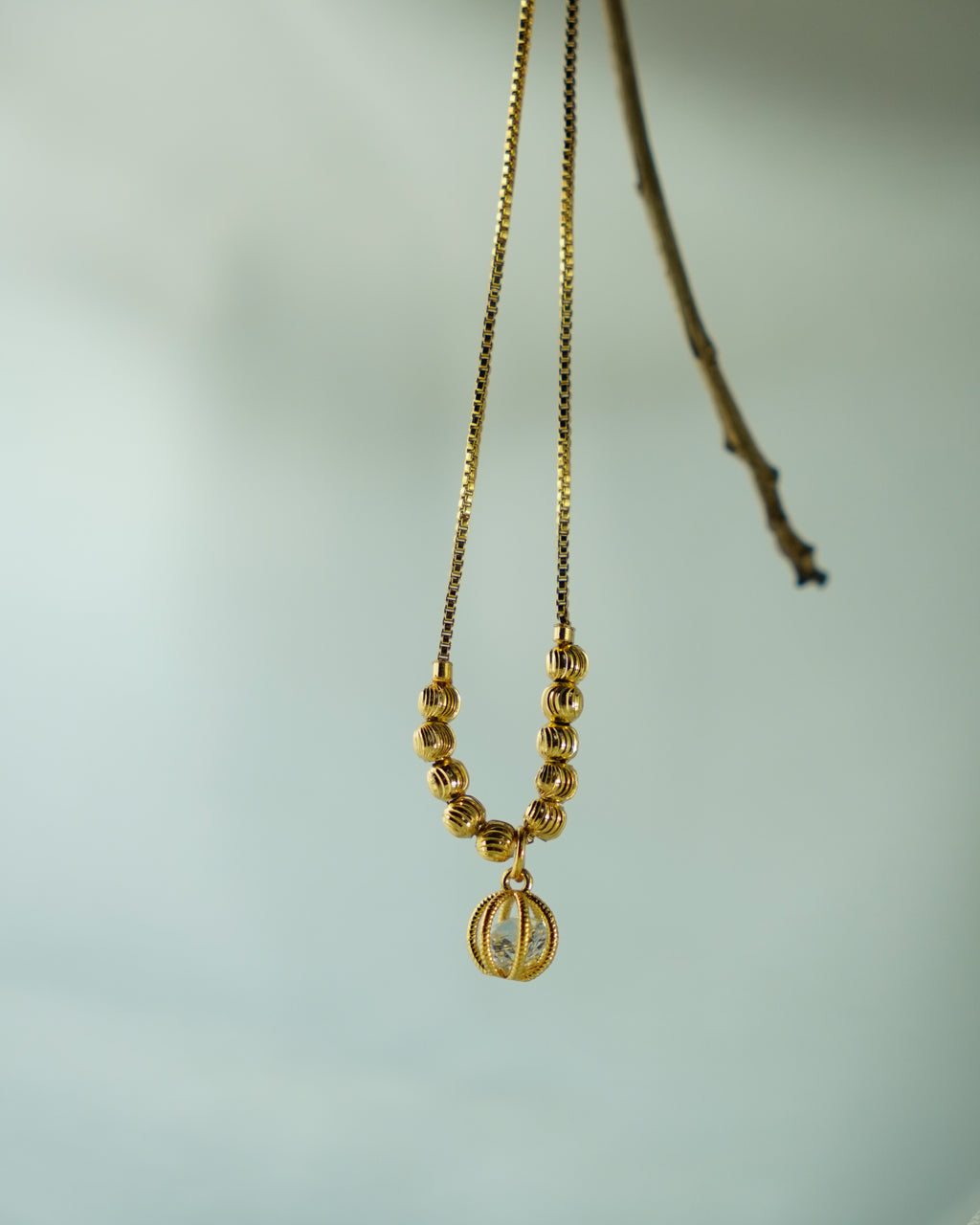 FLORA- American Diamond Pendant Necklace